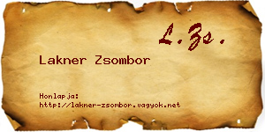 Lakner Zsombor névjegykártya